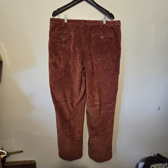 LL Bean Comfort Waist Straight Corduroy Pants Mens 38wx31L Brown Preppy 502864 - Picture 15 of 16